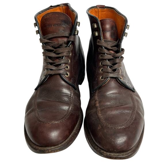 FRYE Walter Made In USA Lace Up Brown All Leather Boots Men\'s US 11 M
